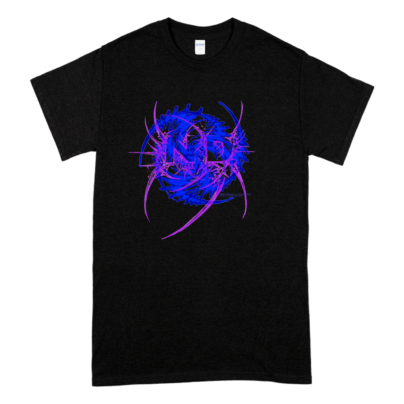 Nerve Damage - Blue Pink Swirl Shirt